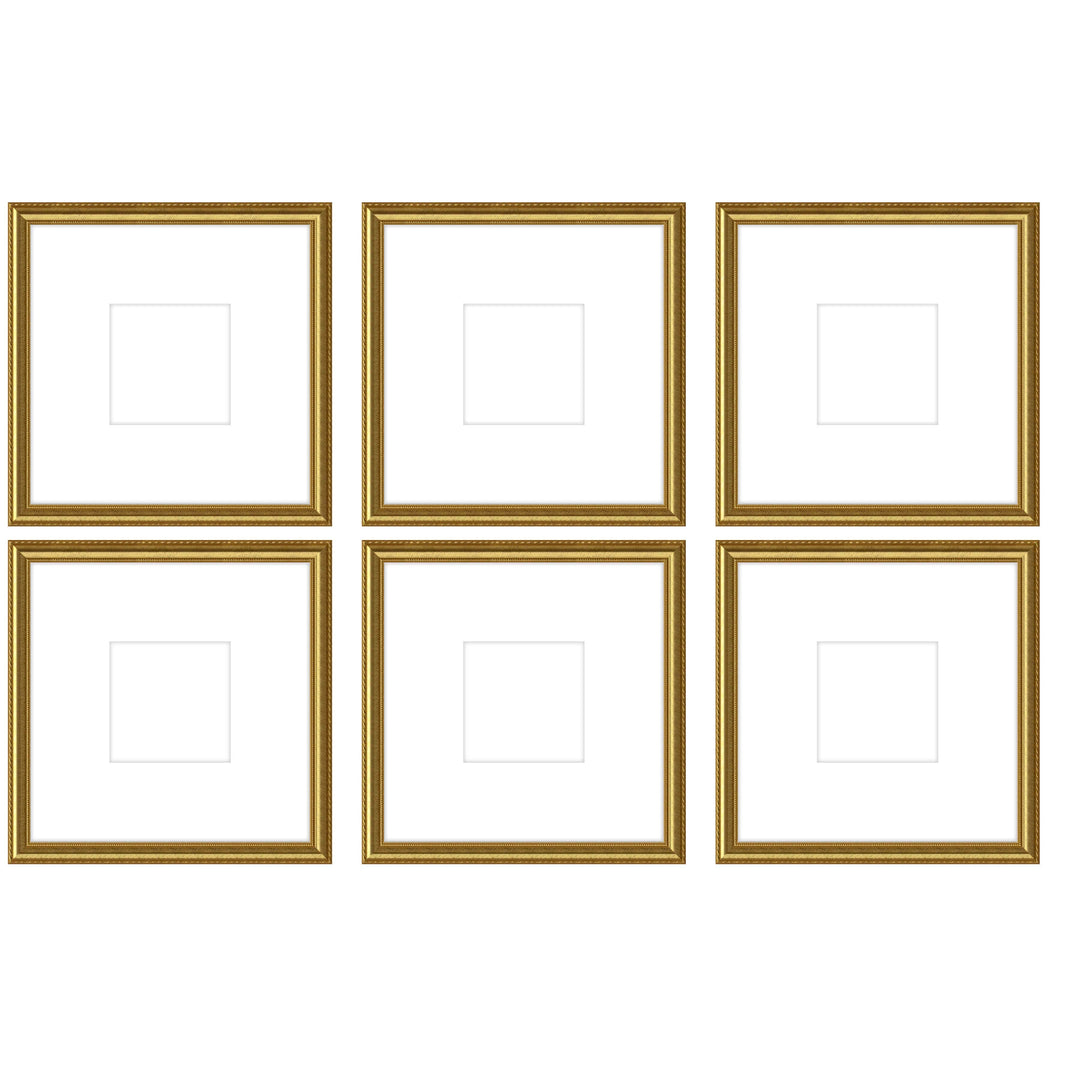 Gallery Wall - The Grids #G605 Graysen / Gold Satin Gallery Walls Made Easy