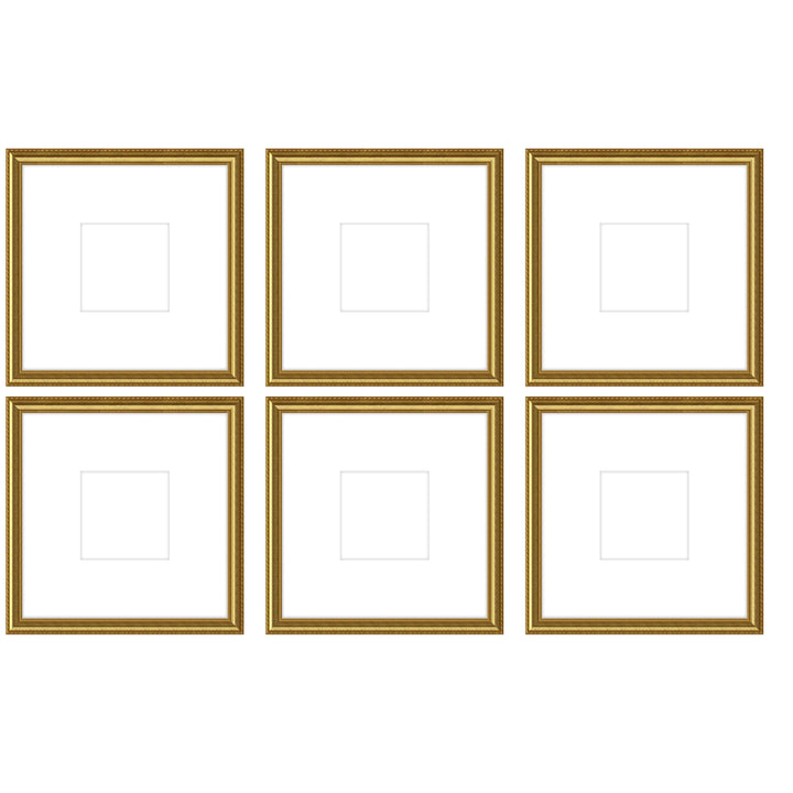 Gallery Wall - The Grids #G605 Graysen / Gold Satin Gallery Walls Made Easy