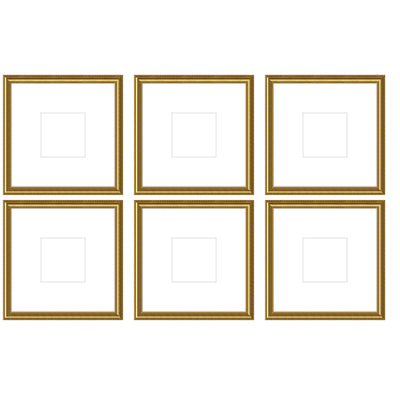Gallery Wall - The Grids #G605 Graysen / Gold Satin Gallery Walls Made Easy