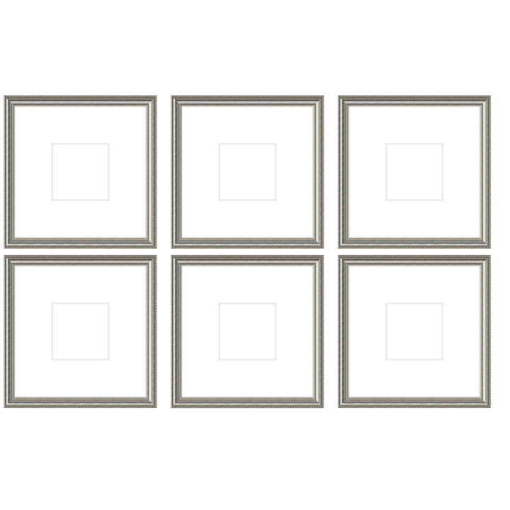Gallery Wall - The Grids #G605 Graysen / Silver Satin Gallery Walls Made Easy