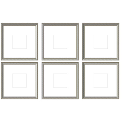 Gallery Wall - The Grids #G605 Graysen / Silver Satin Gallery Walls Made Easy