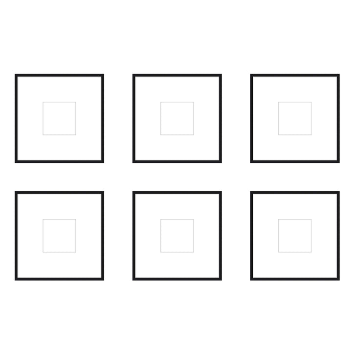 Gallery Wall - The Grids #G606 Ashton (Flat) / Black Satin Gallery Walls Made Easy