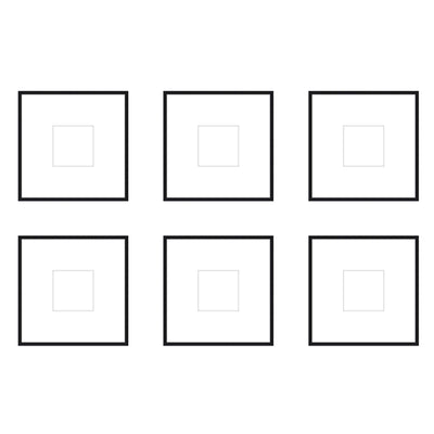 Gallery Wall - The Grids #G606 Ashton (Flat) / Black Satin Gallery Walls Made Easy