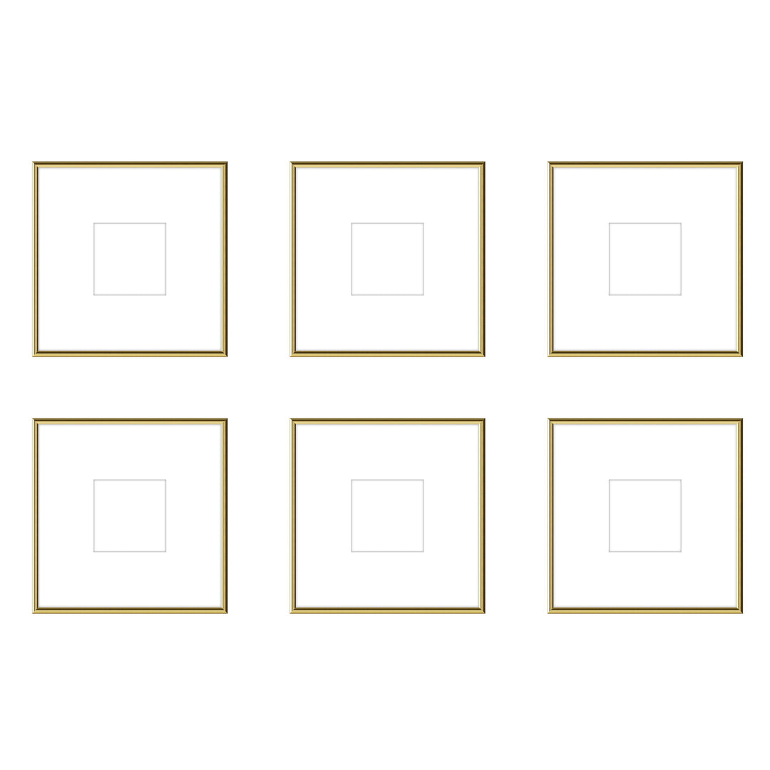 Gallery Wall - The Grids #G606 Ashton (Flat) / Gold Gloss Gallery Walls Made Easy