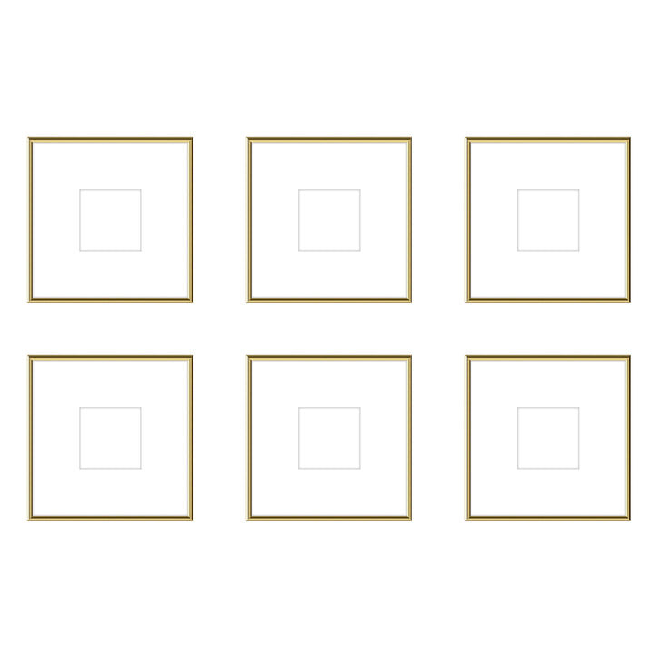 Gallery Wall - The Grids #G606 Ashton (Flat) / Gold Gloss Gallery Walls Made Easy