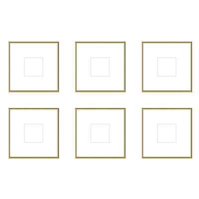 Gallery Wall - The Grids #G606 Ashton (Flat) / Gold Gloss Gallery Walls Made Easy