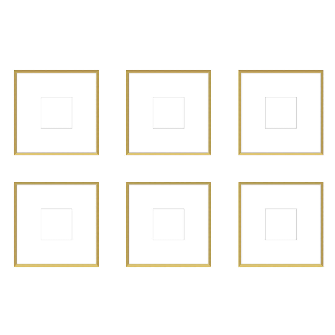 Gallery Wall - The Grids #G606 Ashton (Flat) / Gold Satin Gallery Walls Made Easy