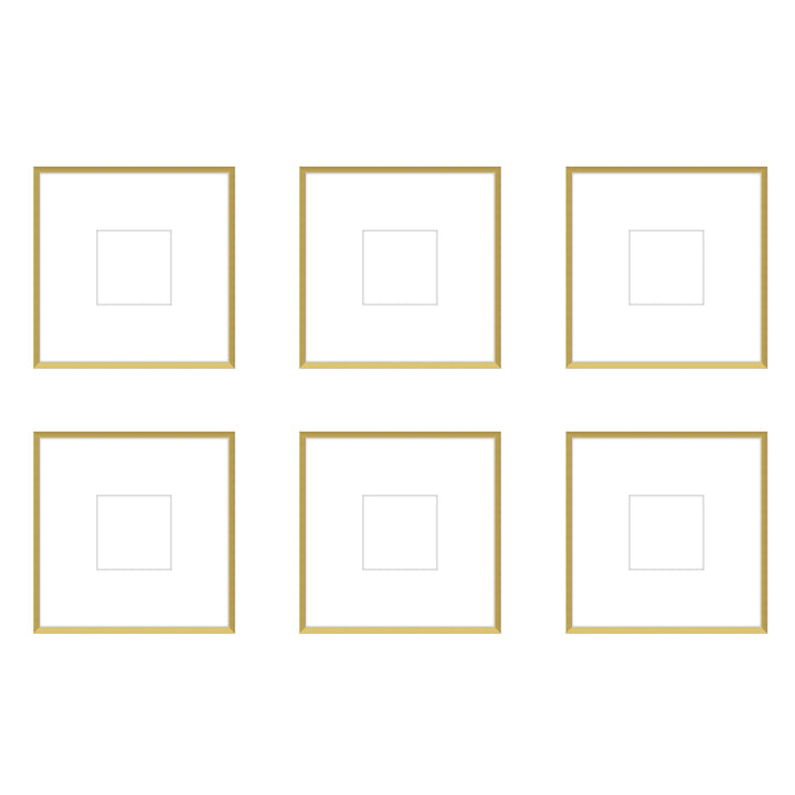 Gallery Wall - The Grids #G606 Ashton (Flat) / Gold Satin Gallery Walls Made Easy