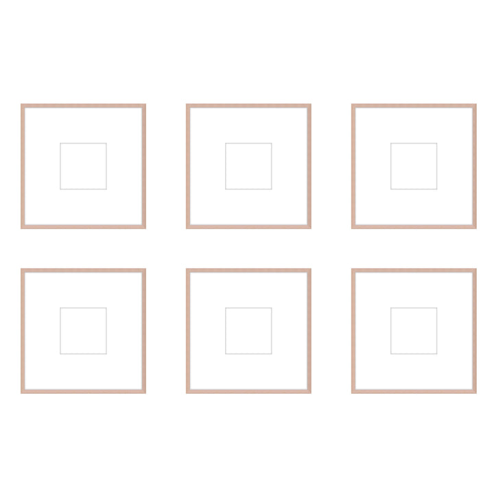 Gallery Wall - The Grids #G606 Ashton (Flat) / Rose Gold Gallery Walls Made Easy