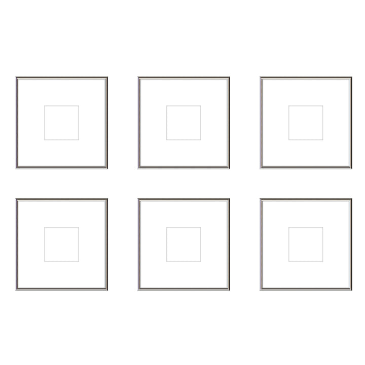 Gallery Wall - The Grids #G606 Ashton (Flat) / Silver Gloss Gallery Walls Made Easy
