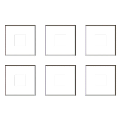 Gallery Wall - The Grids #G606 Ashton (Flat) / Silver Gloss Gallery Walls Made Easy