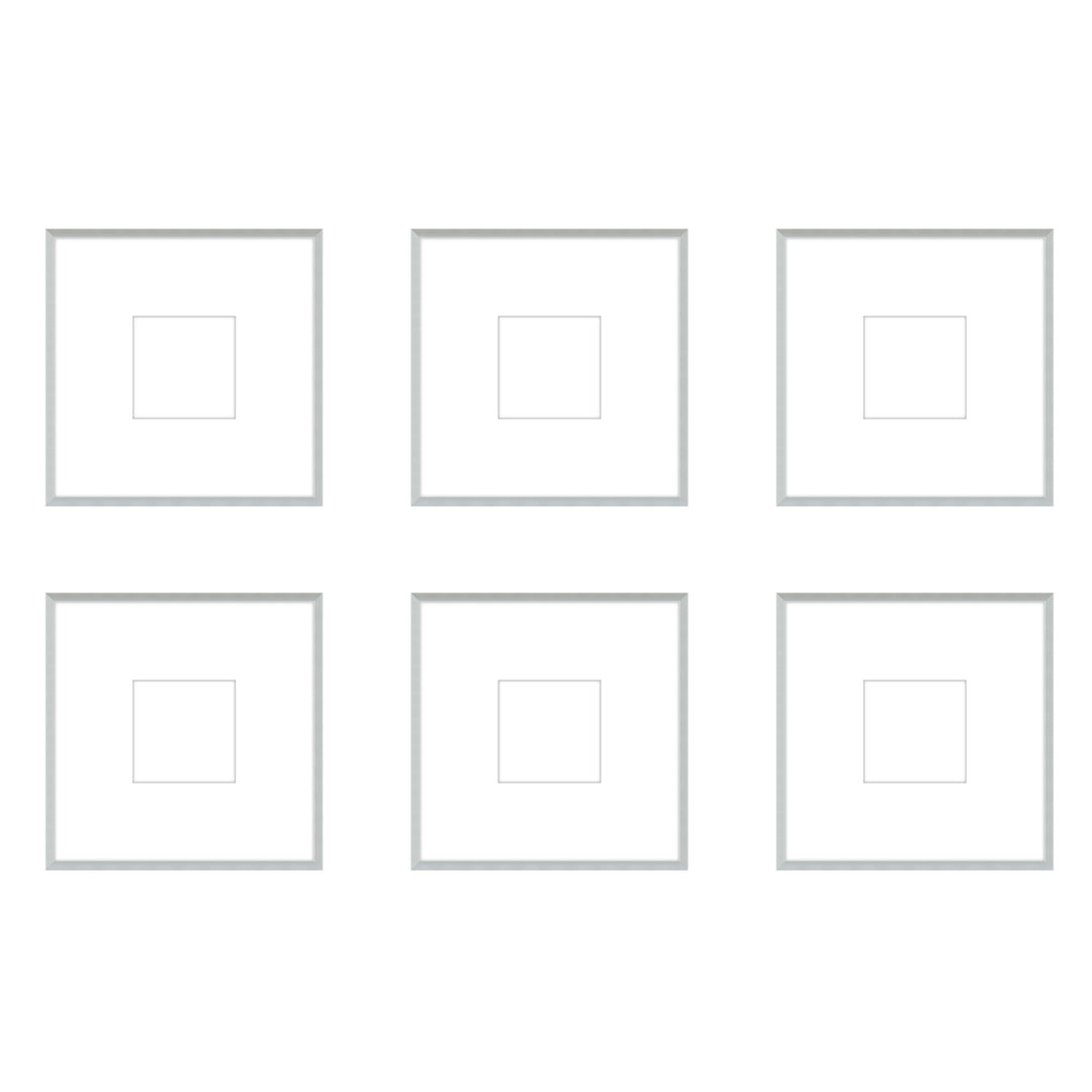 Gallery Wall - The Grids #G606 Ashton (Flat) / Silver Satin Gallery Walls Made Easy