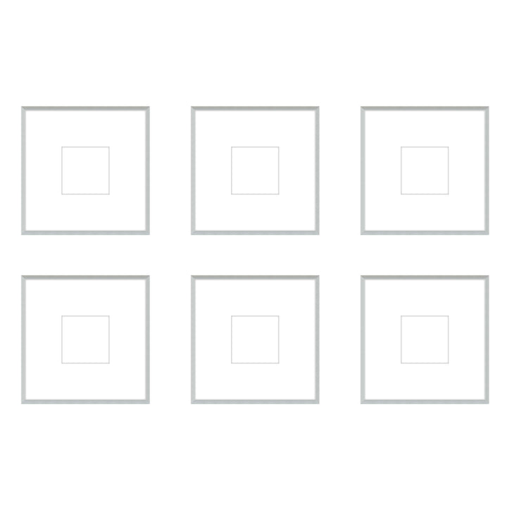 Gallery Wall - The Grids #G606 Ashton (Flat) / Silver Satin Gallery Walls Made Easy