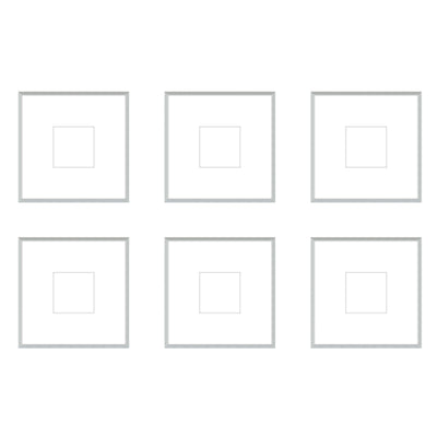 Gallery Wall - The Grids #G606 Ashton (Flat) / Silver Satin Gallery Walls Made Easy