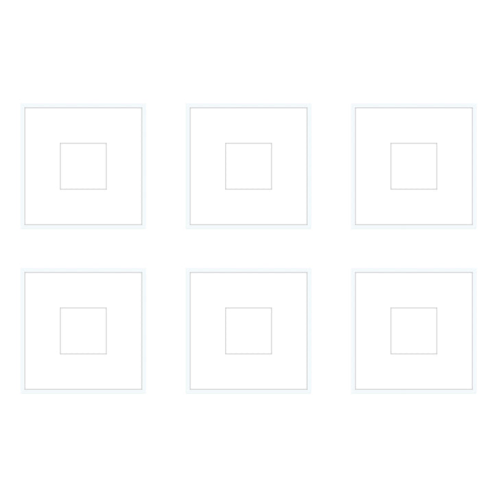 Gallery Wall - The Grids #G606 Ashton (Flat) / White Gallery Walls Made Easy