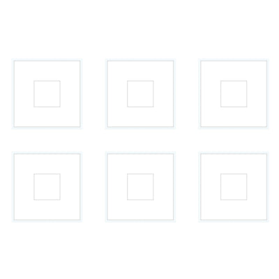 Gallery Wall - The Grids #G606 Ashton (Flat) / White Gallery Walls Made Easy