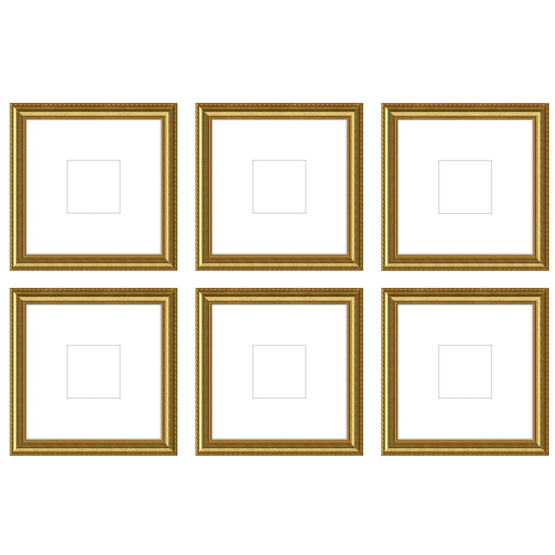 Gallery Wall - The Grids #G606 Graysen / Gold Satin Gallery Walls Made Easy