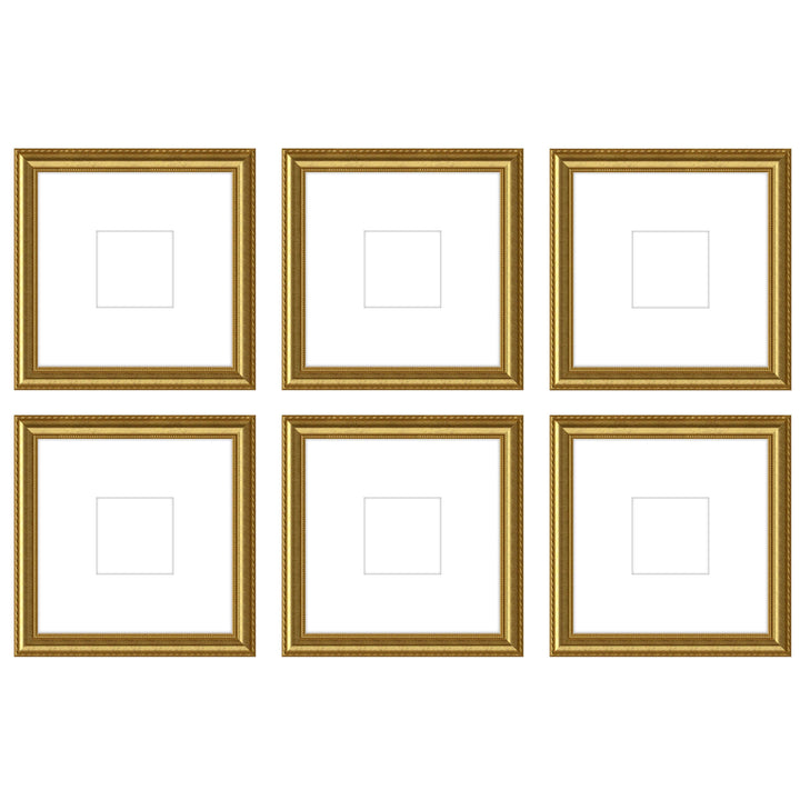 Gallery Wall - The Grids #G606 Graysen / Gold Satin Gallery Walls Made Easy