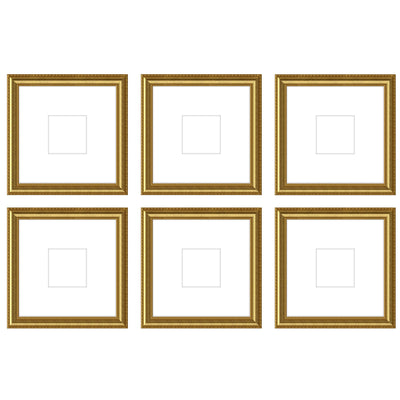 Gallery Wall - The Grids #G606 Graysen / Gold Satin Gallery Walls Made Easy