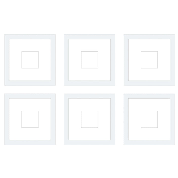 Gallery Wall - The Grids #G606 Jensen / White Gallery Walls Made Easy