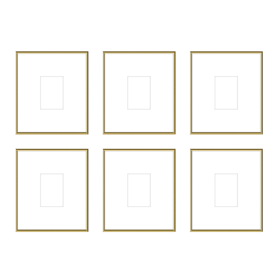 Gallery Wall - The Grids #G607 Ashton (Flat) / Gold Gloss Gallery Walls Made Easy