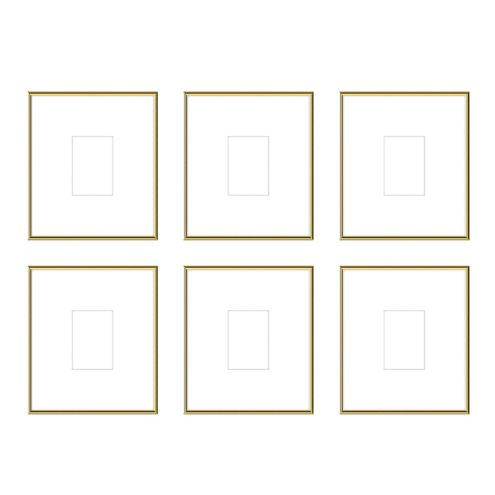 Gallery Wall - The Grids #G607 Ashton (Flat) / Gold Gloss Gallery Walls Made Easy