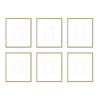 Gallery Wall - The Grids #G607 Ashton (Flat) / Gold Gloss Gallery Walls Made Easy