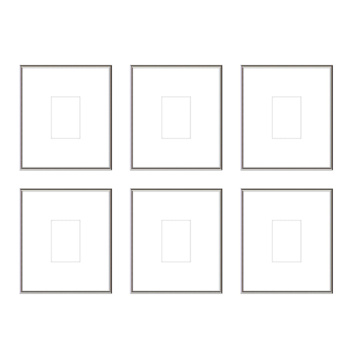 Gallery Wall - The Grids #G607 Ashton (Flat) / Silver Gloss Gallery Walls Made Easy