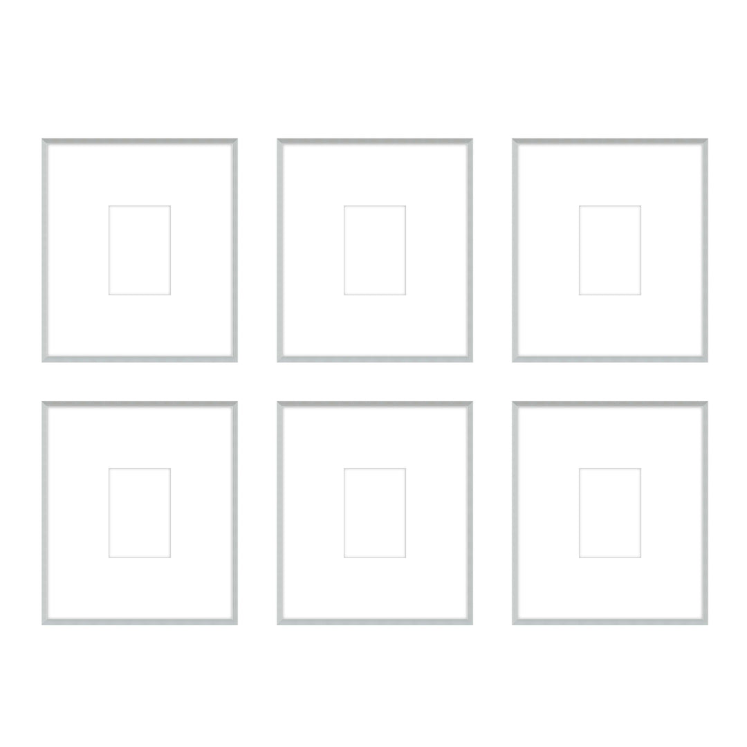 Gallery Wall - The Grids #G607 Ashton (Flat) / Silver Satin Gallery Walls Made Easy