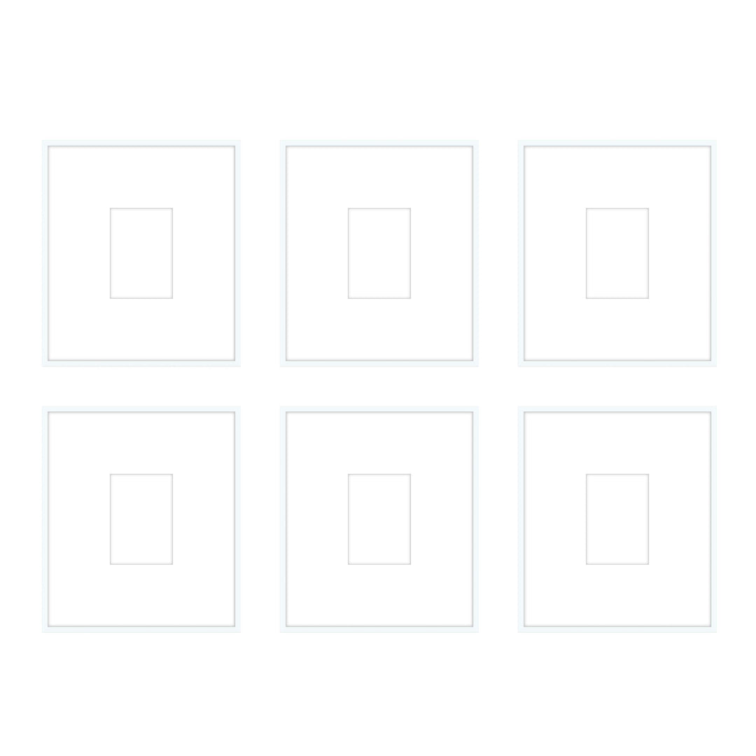 Gallery Wall - The Grids #G607 Ashton (Flat) / White Gallery Walls Made Easy