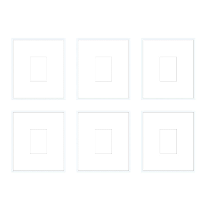 Gallery Wall - The Grids #G607 Ashton (Flat) / White Gallery Walls Made Easy