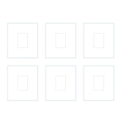 Gallery Wall - The Grids #G607 Ashton (Flat) / White Gallery Walls Made Easy