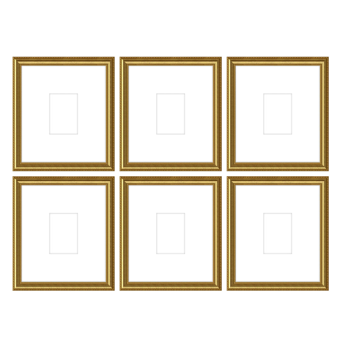 Gallery Wall - The Grids #G607 Graysen / Gold Satin Gallery Walls Made Easy