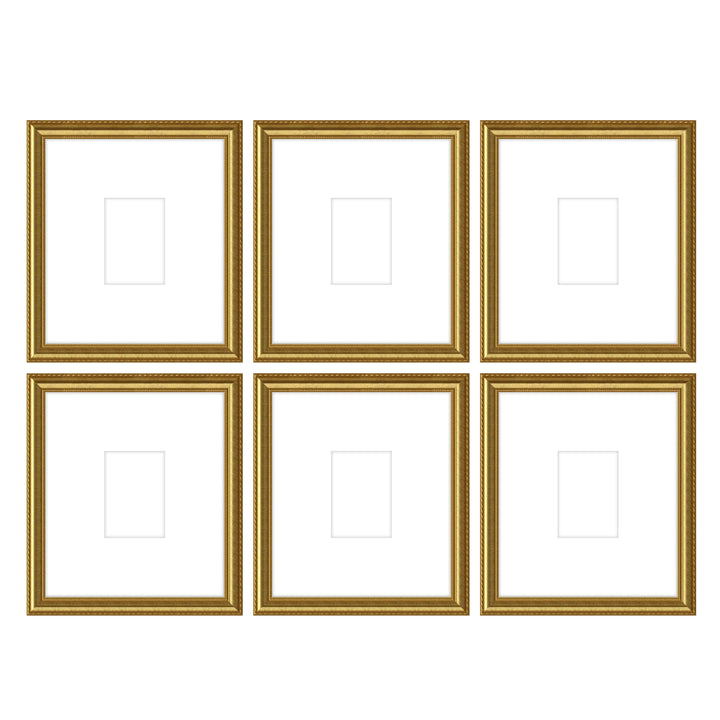 Gallery Wall - The Grids #G607 Graysen / Gold Satin Gallery Walls Made Easy
