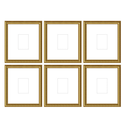 Gallery Wall - The Grids #G607 Graysen / Gold Satin Gallery Walls Made Easy