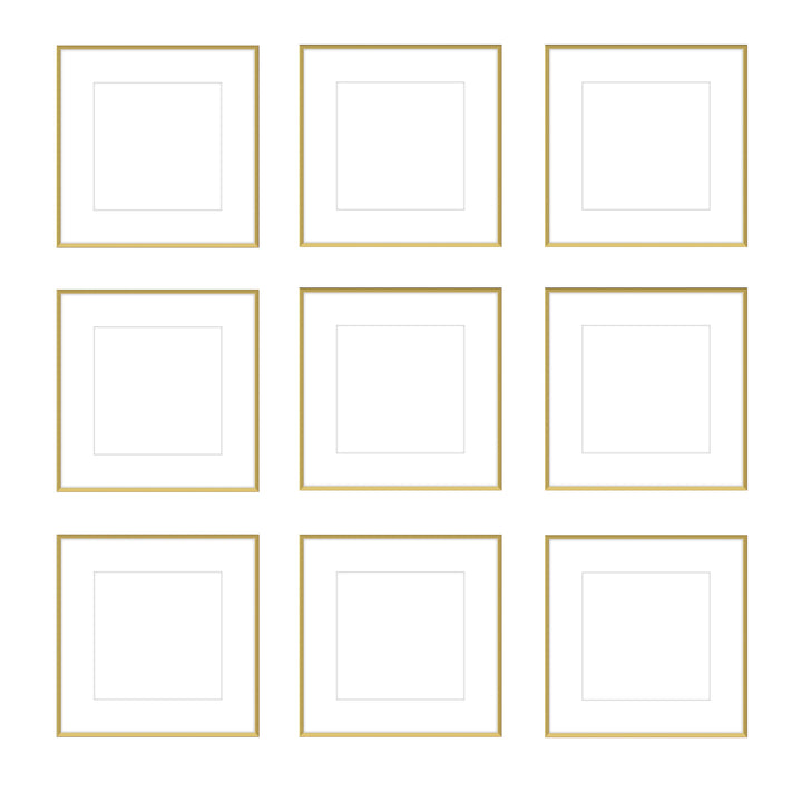 Gallery Wall - The Grids #G902 Ashton (Flat) / Gold Satin Gallery Walls Made Easy