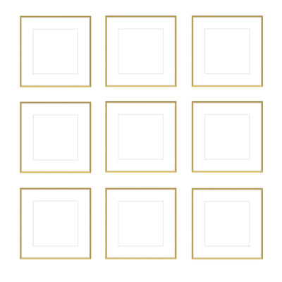 Gallery Wall - The Grids #G902 Ashton (Flat) / Gold Satin Gallery Walls Made Easy