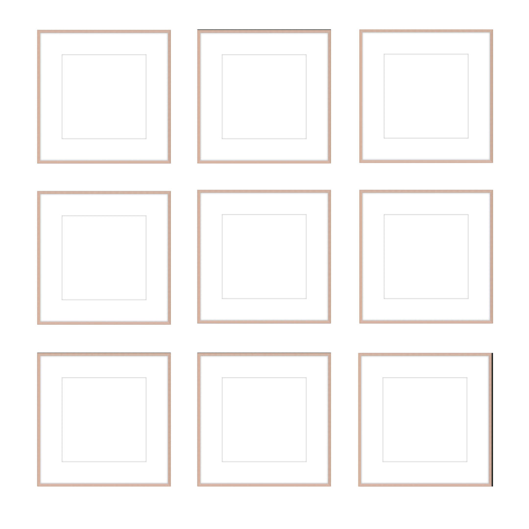 Gallery Wall - The Grids #G902 Ashton (Flat) / Rose Gold Gallery Walls Made Easy