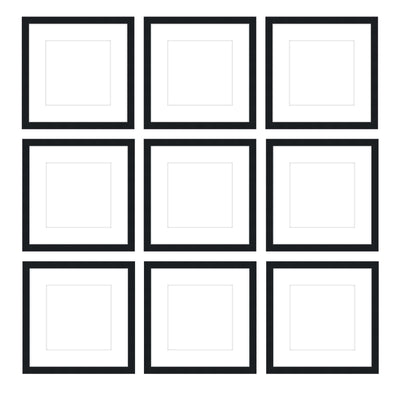 Gallery Wall - The Grids #G902 Darby / Black Satin Gallery Walls Made Easy