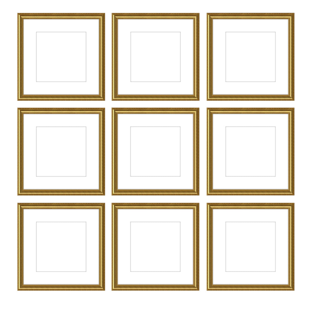Gallery Wall - The Grids #G902 Graysen / Gold Satin Gallery Walls Made Easy