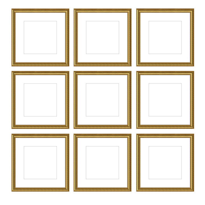 Gallery Wall - The Grids #G902 Graysen / Gold Satin Gallery Walls Made Easy