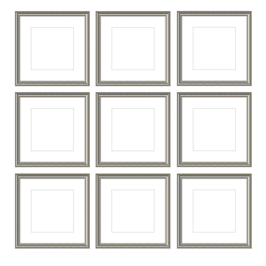 Gallery Wall - The Grids #G902 Graysen / Silver Satin Gallery Walls Made Easy