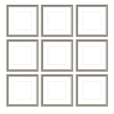 Gallery Wall - The Grids #G902 Graysen / Silver Satin Gallery Walls Made Easy