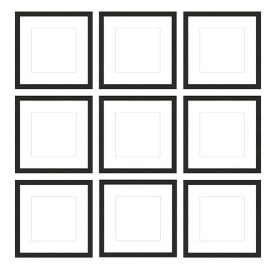 Gallery Wall - The Grids #G902 Jensen / Coffee Gallery Walls Made Easy