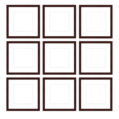 Gallery Wall - The Grids #G902 Jensen / Merlot Gallery Walls Made Easy