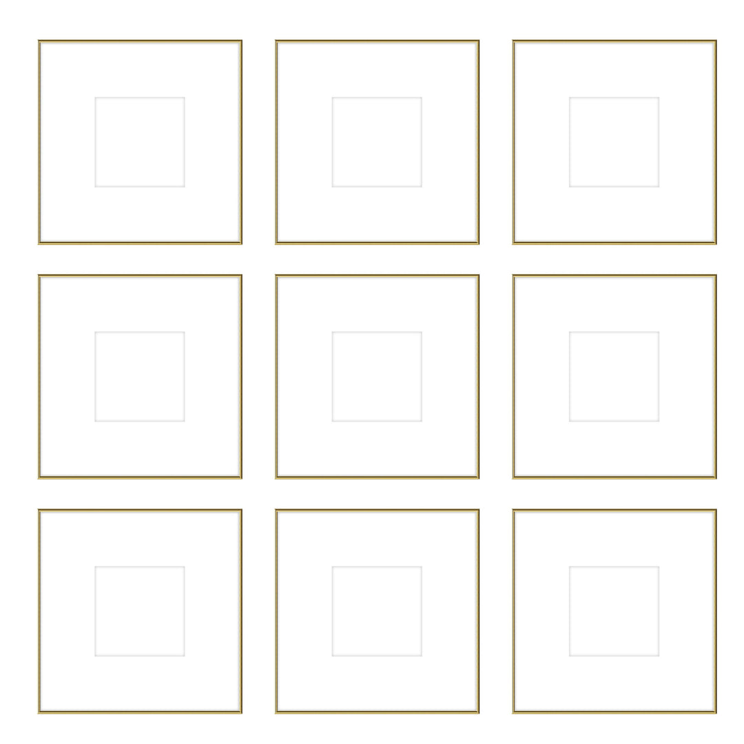 Gallery Wall -The Grids #G903 Ashton (Flat) / Gold Gloss Gallery Walls Made Easy