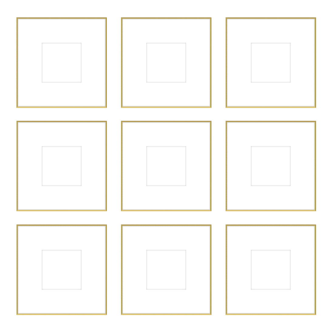 Gallery Wall -The Grids #G903 Ashton (Flat) / Gold Satin Gallery Walls Made Easy