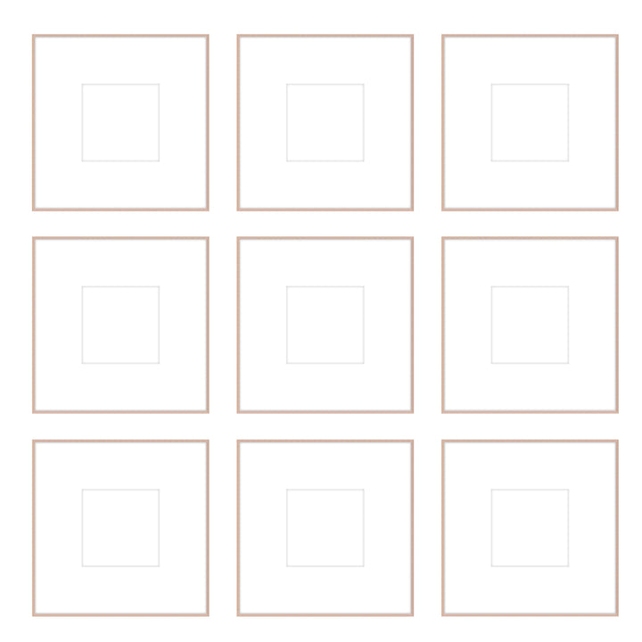 Gallery Wall -The Grids #G903 Ashton (Flat) / Rose Gold Gallery Walls Made Easy