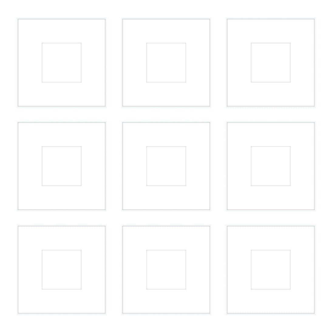 Gallery Wall -The Grids #G903 Ashton (Flat) / White Gallery Walls Made Easy