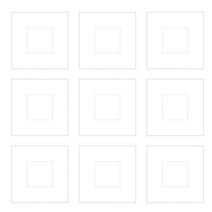 Gallery Wall -The Grids #G903 Ashton (Flat) / White Gallery Walls Made Easy
